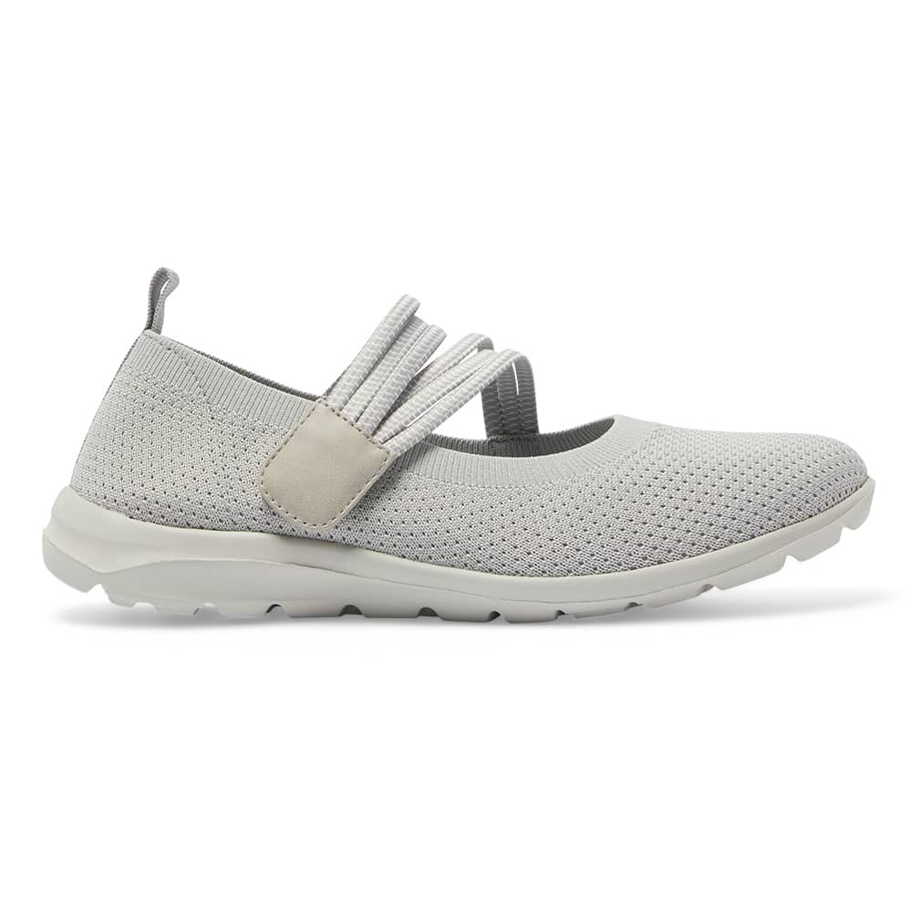 Patsy Ballet Flat in Light Grey Stretch