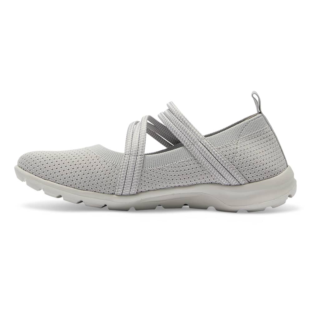 Patsy Ballet Flat in Light Grey Stretch