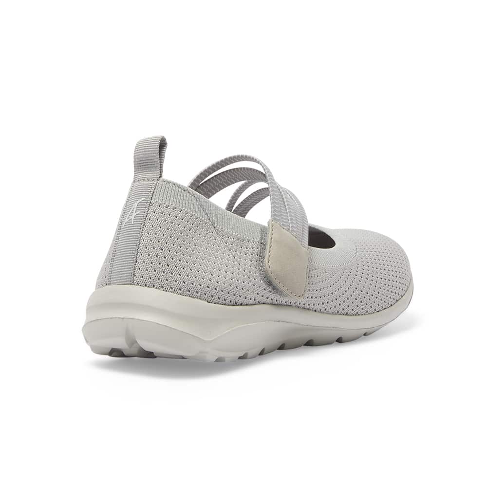 Patsy Ballet Flat in Light Grey Stretch