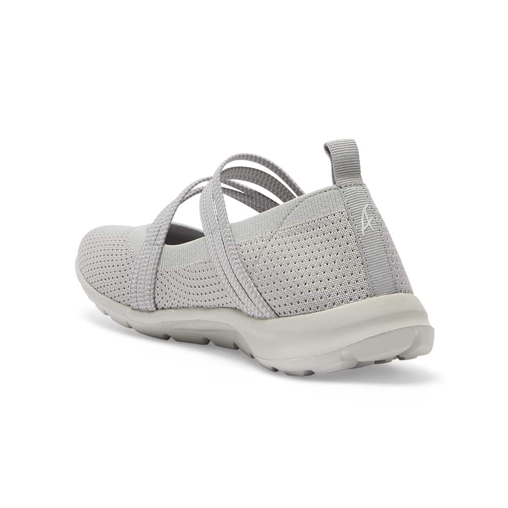 Patsy Ballet Flat in Light Grey Stretch