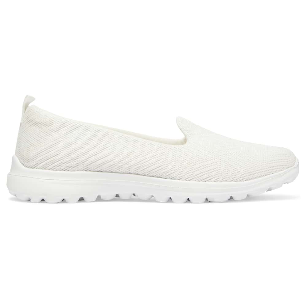 Perry Sneaker in White Stretch