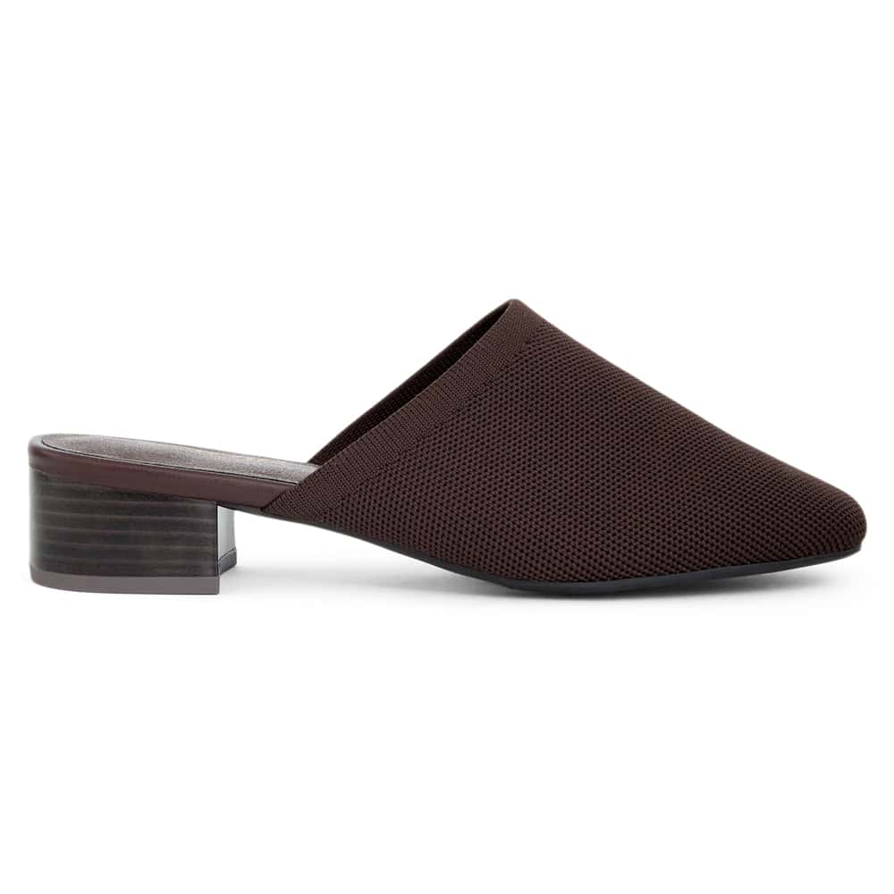 Rafa Heel in Chocolate Knit Fabric