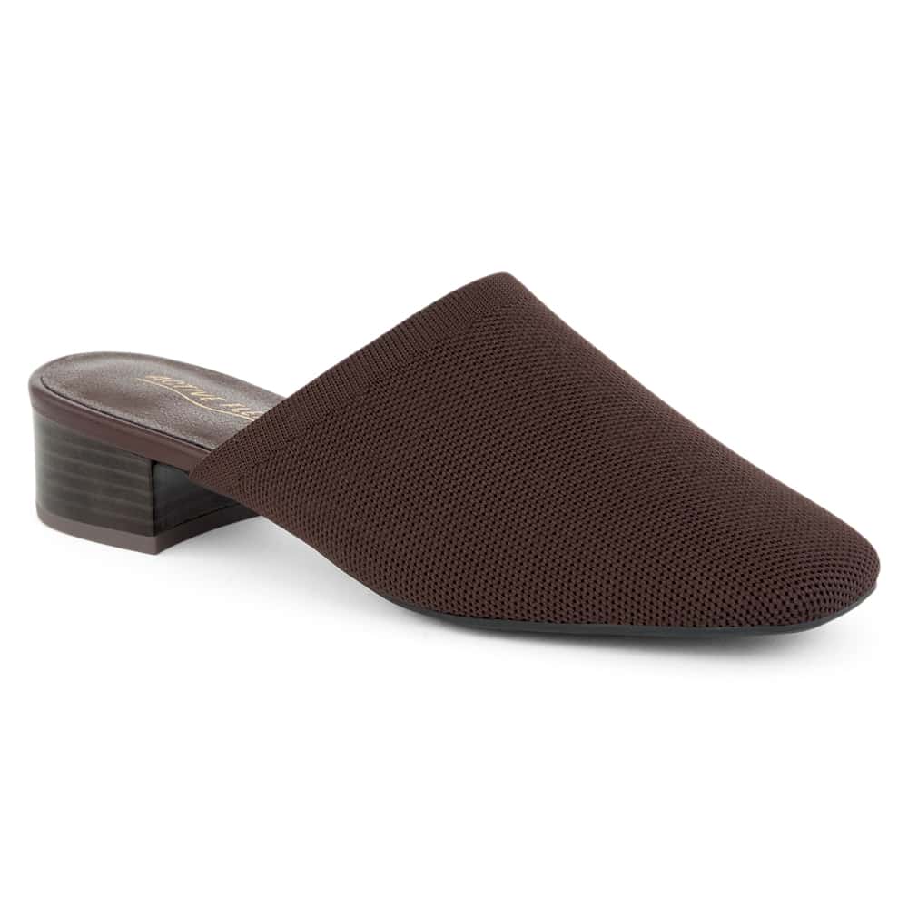 Rafa Heel in Chocolate Knit Fabric