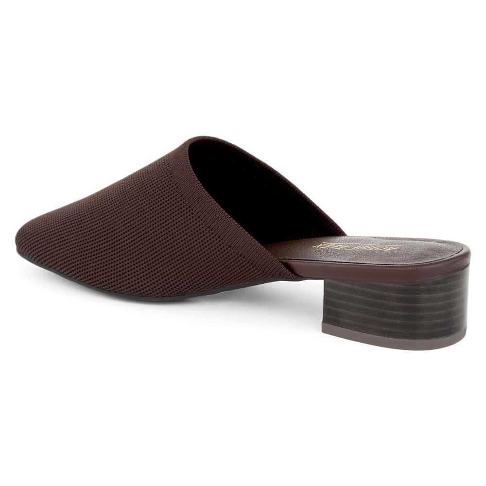 Rafa Heel in Chocolate Knit Fabric