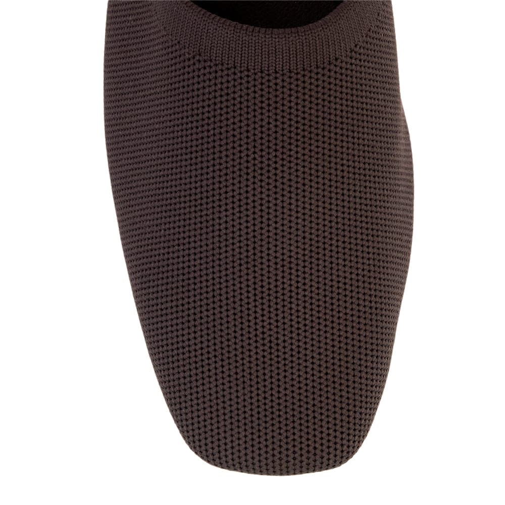 Rafa Heel in Chocolate Knit Fabric