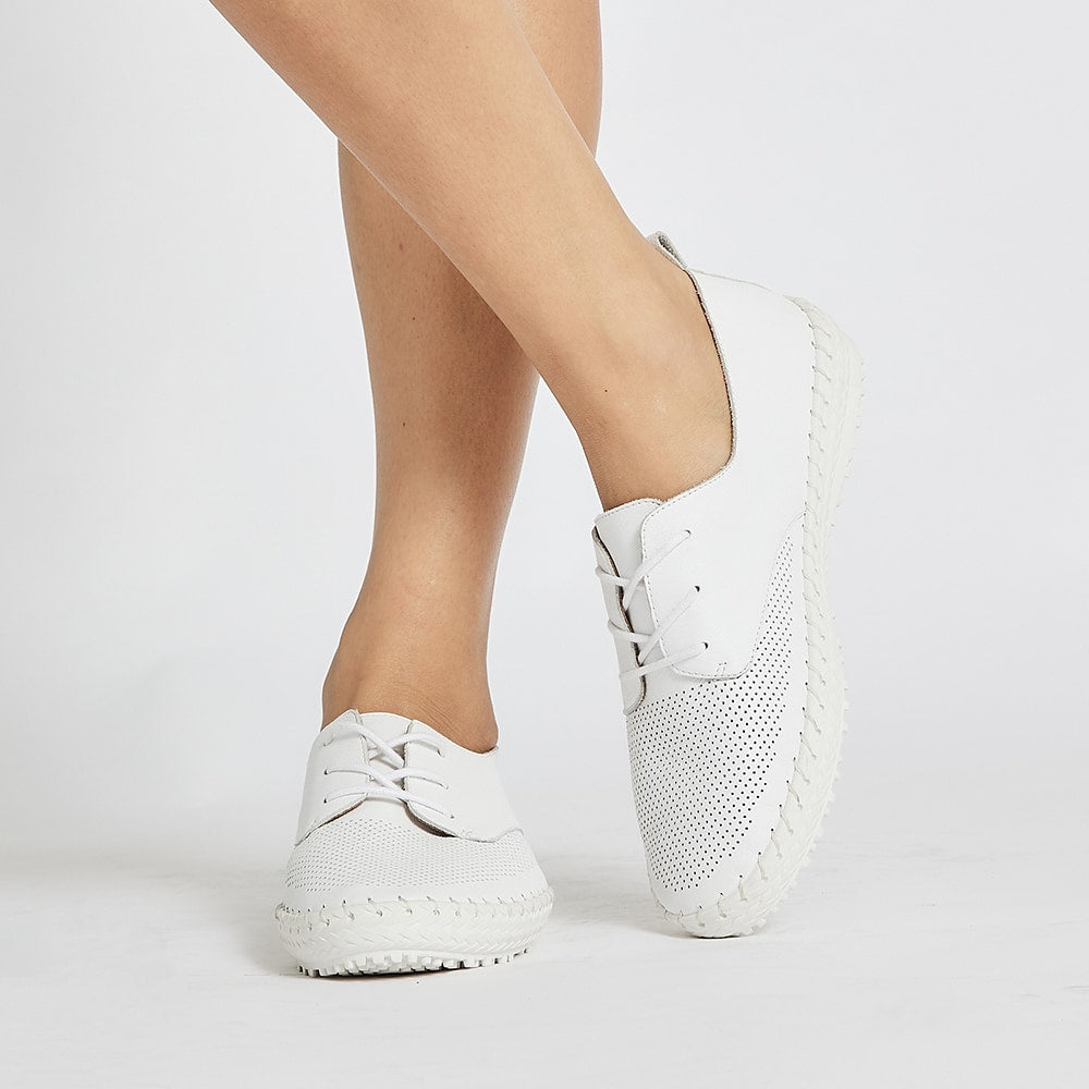 Ripley Sneaker in White Leather