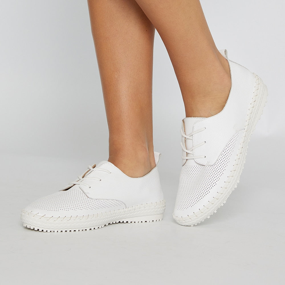 Ripley Sneaker in White Leather