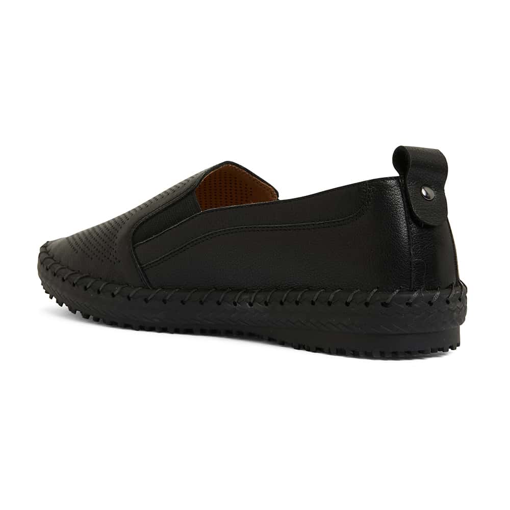 Riva Sneaker in Black On Black Leather