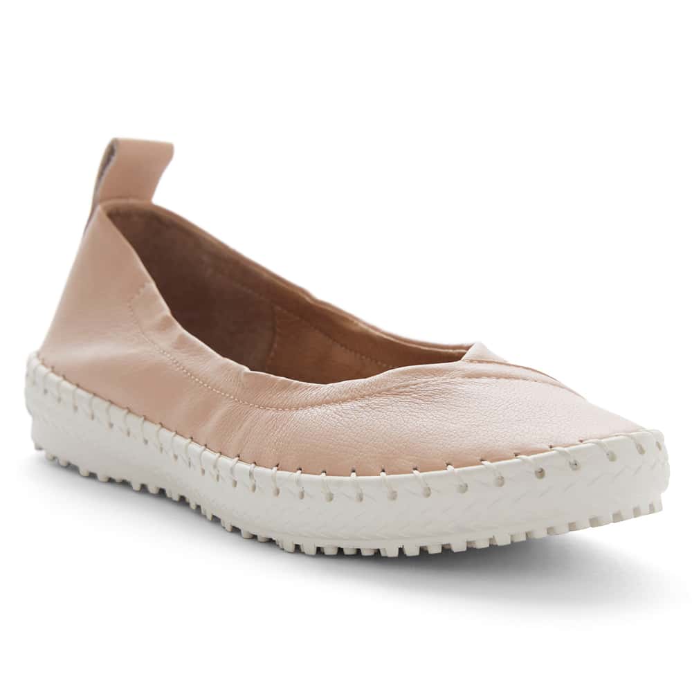 Rosalia Flat in Blush Leather