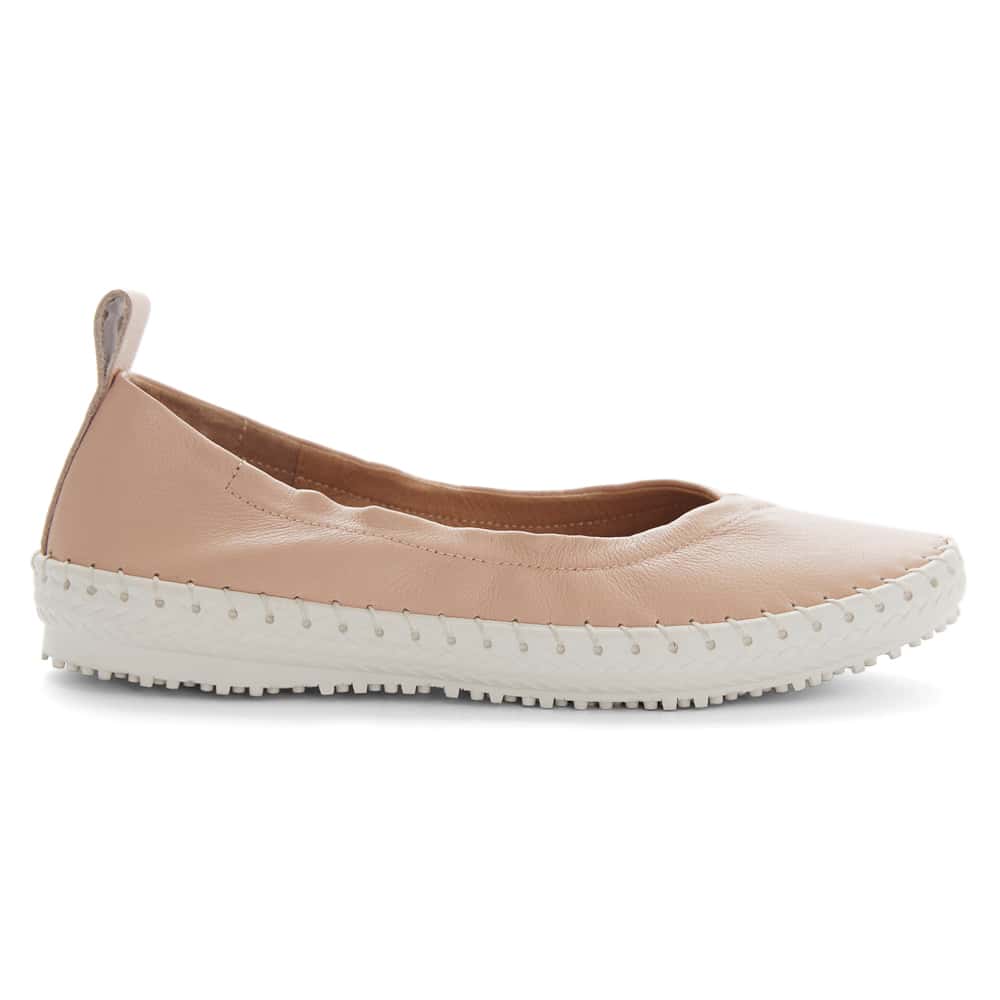 Rosalia Flat in Blush Leather