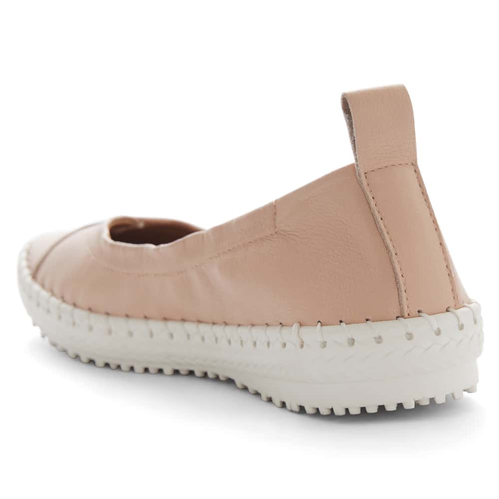 Rosalia Flat in Blush Leather