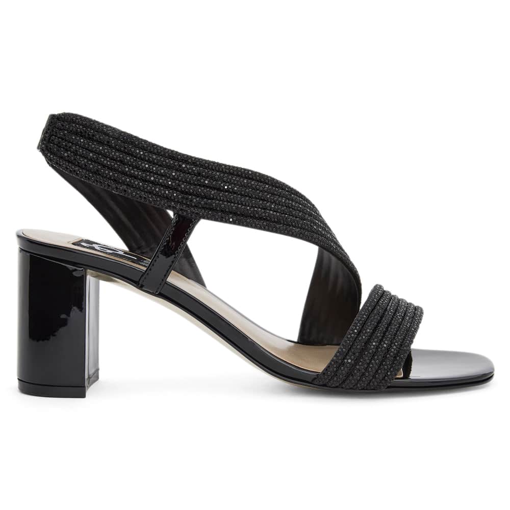 Aralyn Heel in Black Patent