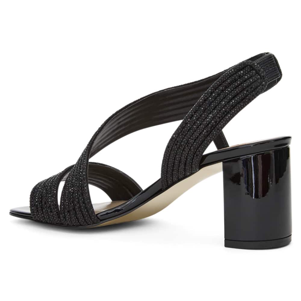 Aralyn Heel in Black Patent