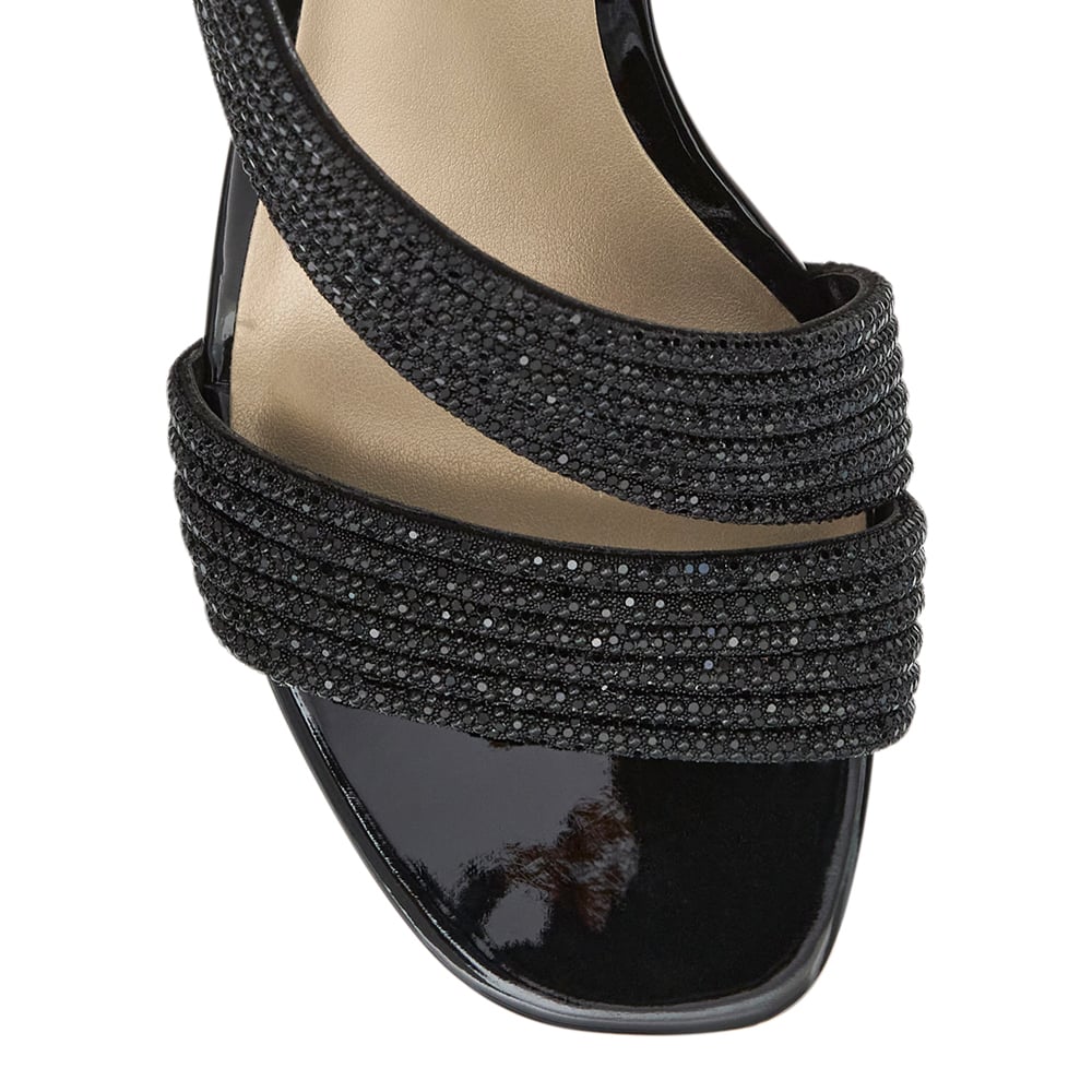 Aralyn Heel in Black Patent