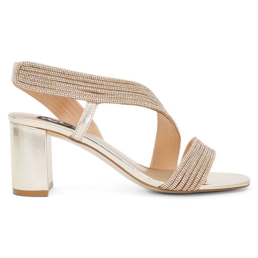 Aralyn Heel in Gold Leather