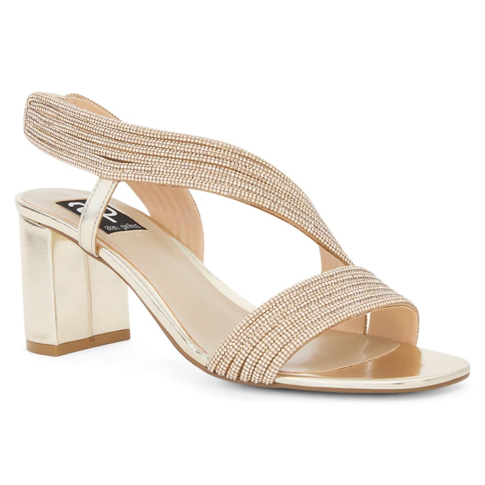 Aralyn Heel in Gold Leather