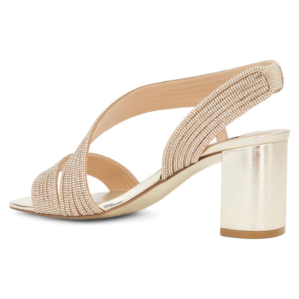Aralyn Heel in Gold Leather