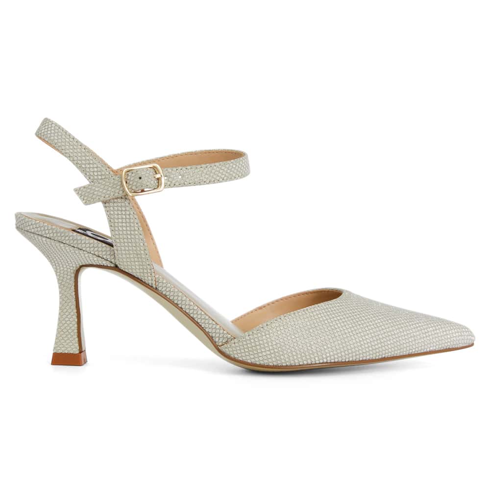 Genesis Heel in Soft Gold Fabric