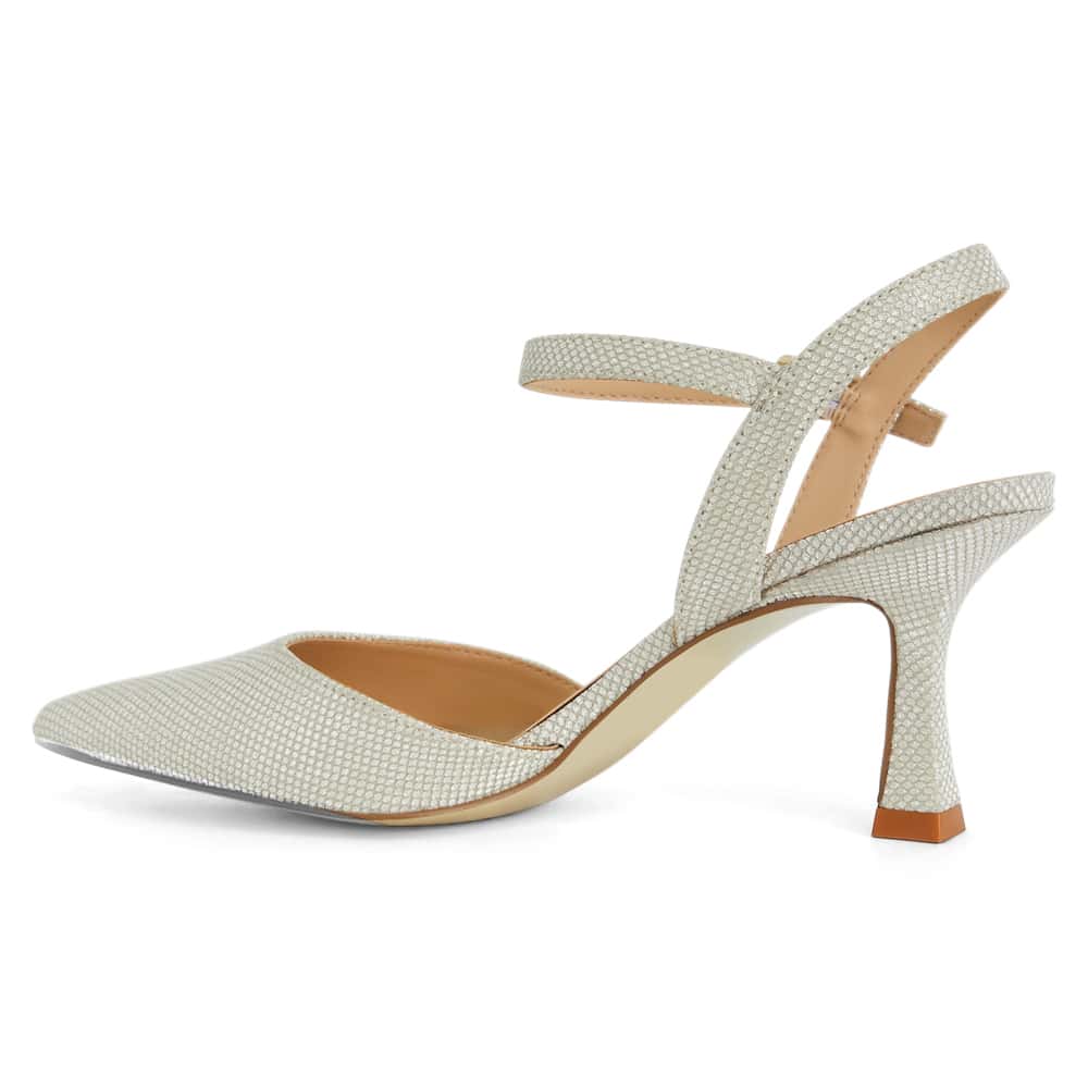 Genesis Heel in Soft Gold Fabric