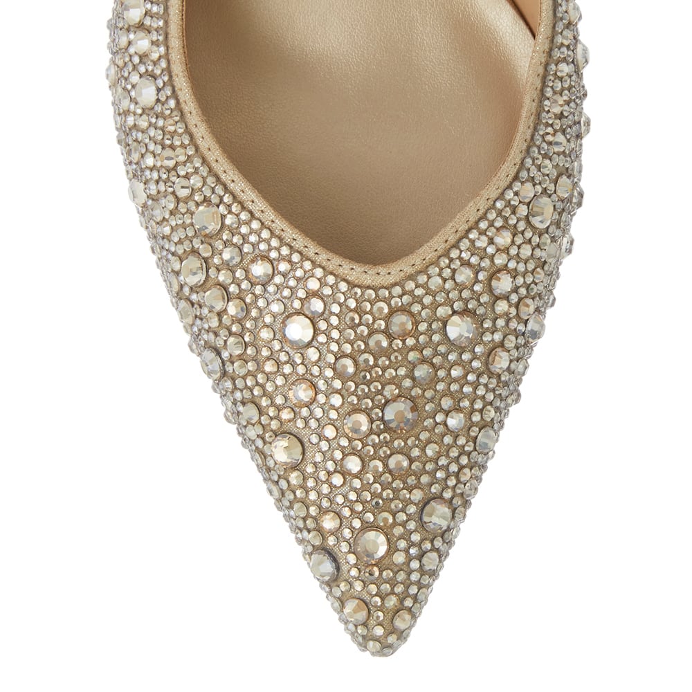 Goddess Heel in Soft Gold Jewels Leather