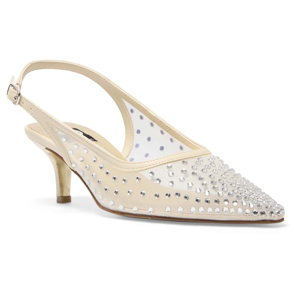 Sapphire Heel in Ivory Smooth