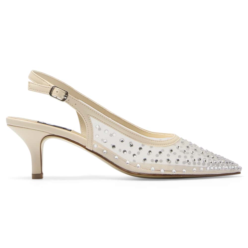 Sapphire Heel in Ivory Smooth