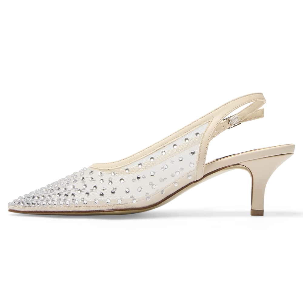 Sapphire Heel in Ivory Smooth