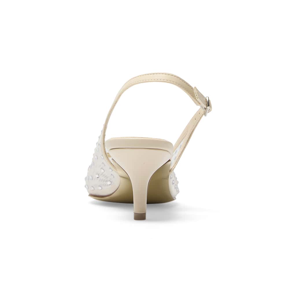 Sapphire Heel in Ivory Smooth