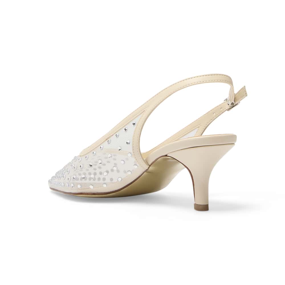 Sapphire Heel in Ivory Smooth