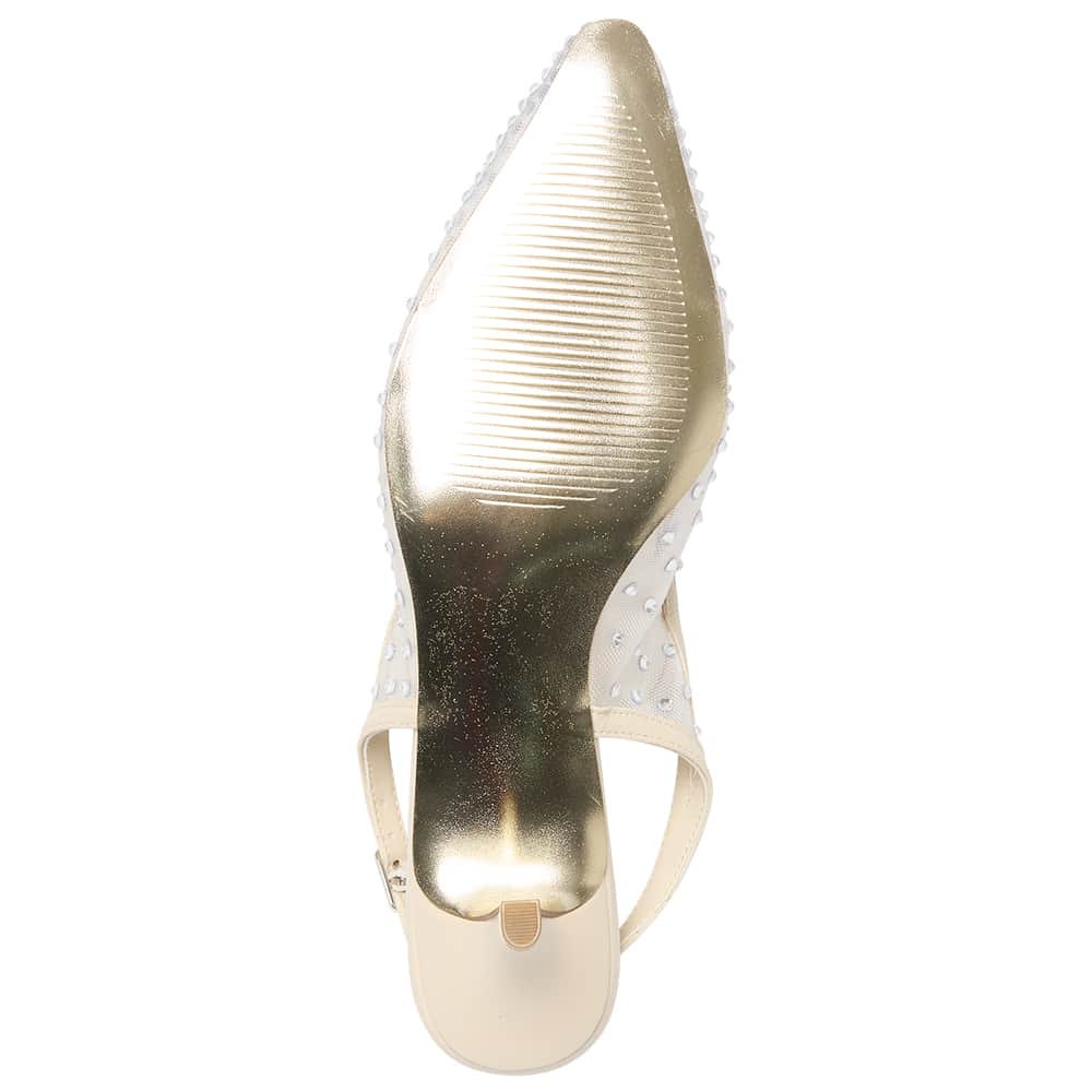 Sapphire Heel in Ivory Smooth