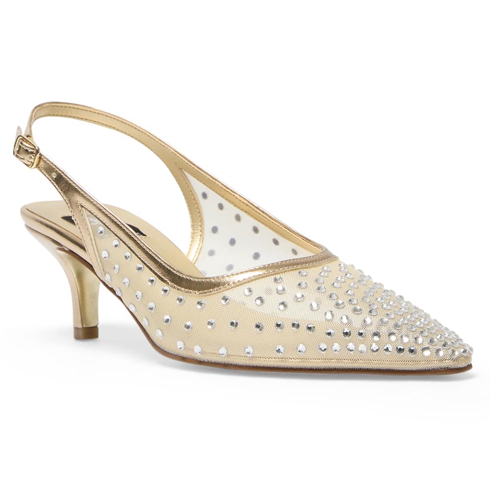 Sapphire Heel in Soft Gold