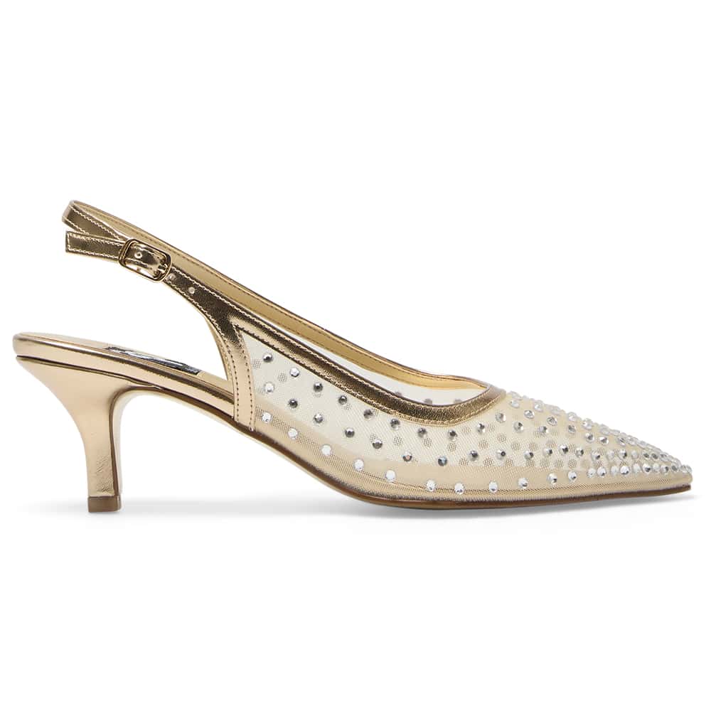 Sapphire Heel in Soft Gold