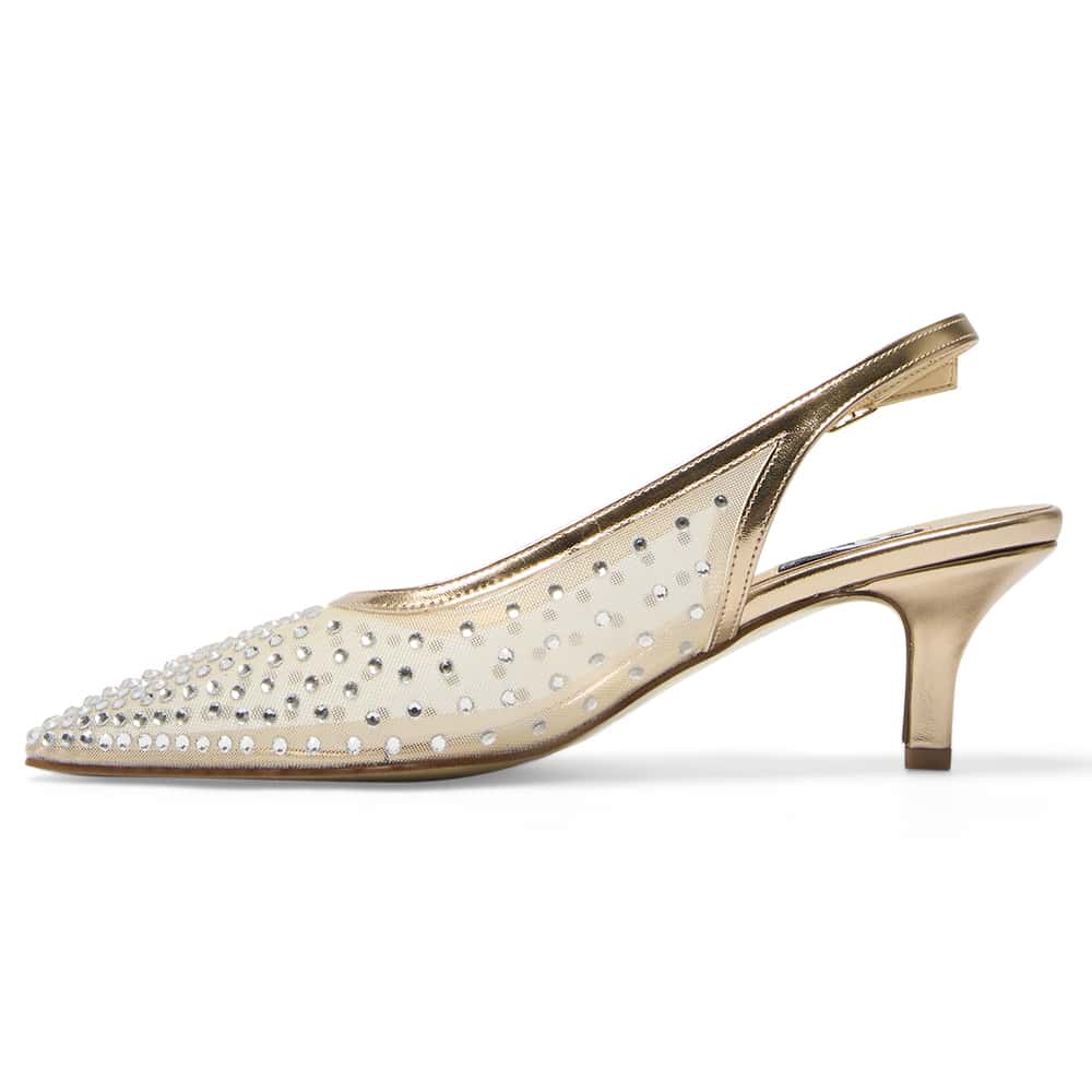 Sapphire Heel in Soft Gold