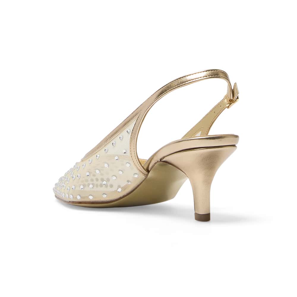 Sapphire Heel in Soft Gold