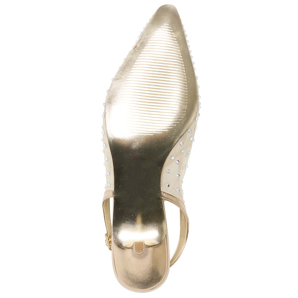 Sapphire Heel in Soft Gold