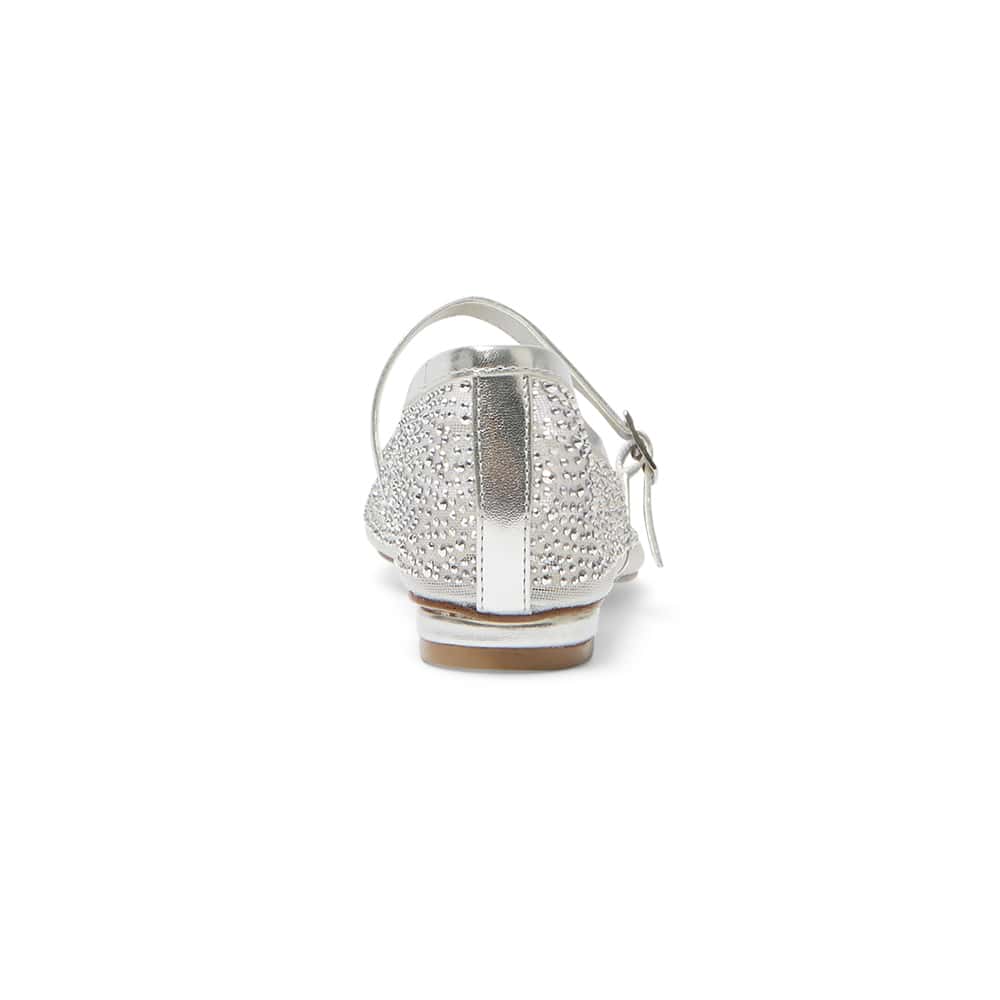 Topaz Flat in Silver Metallic