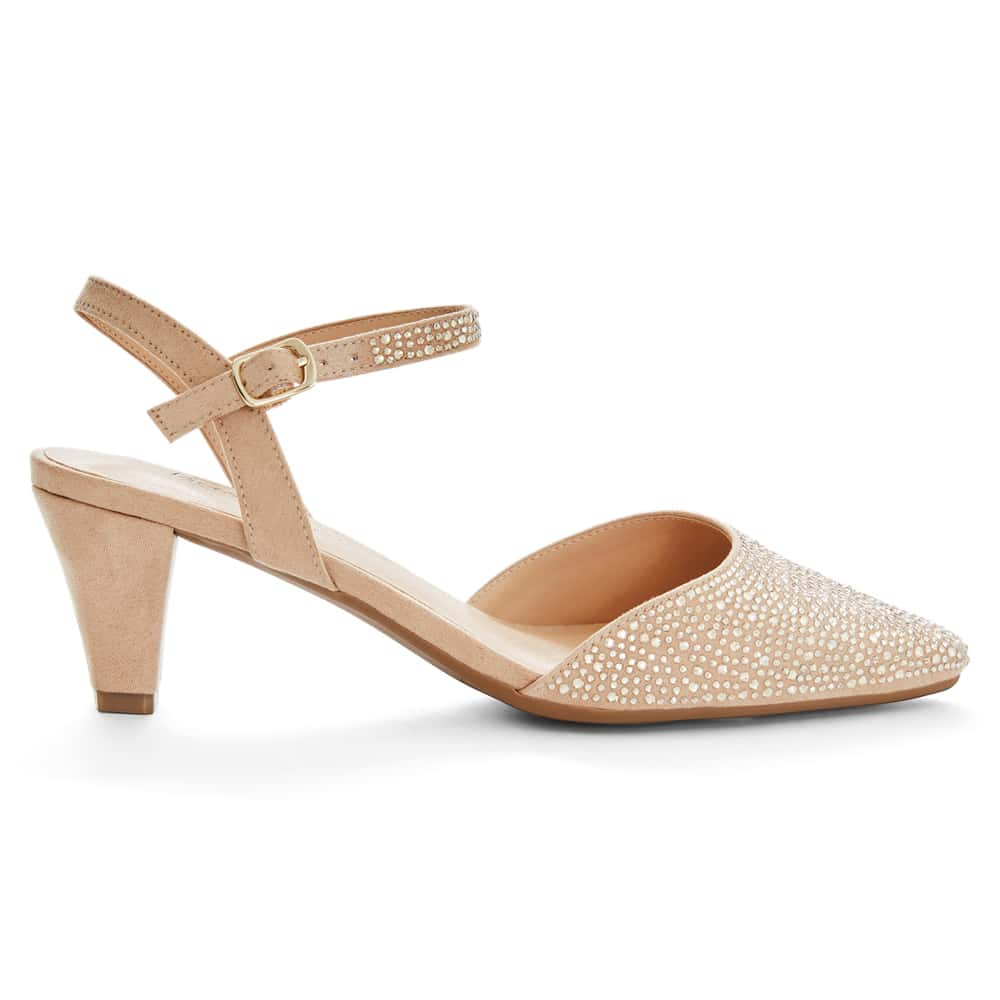 Adelle Heel in Champagne  Sparkle