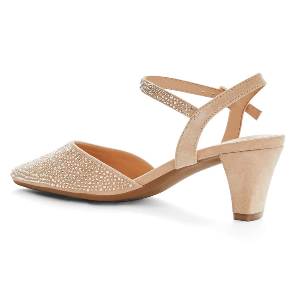 Adelle Heel in Champagne  Sparkle