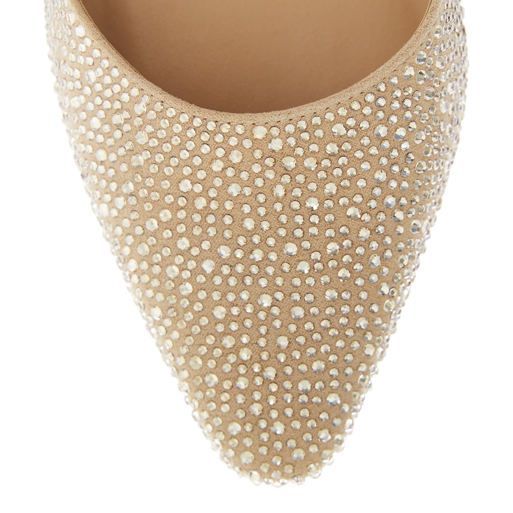 Adelle Heel in Champagne  Sparkle