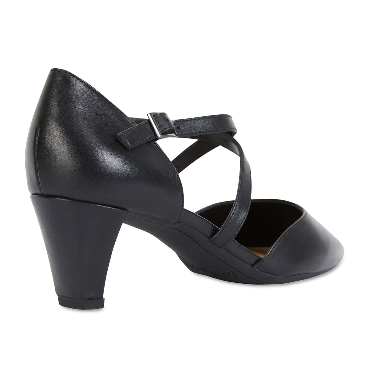 Adison Heel in Black Leather