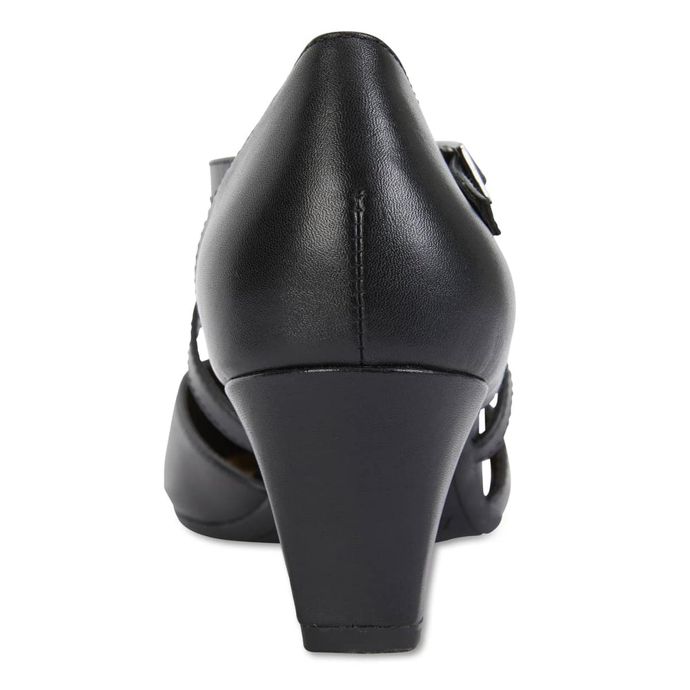 Adison Heel in Black Leather