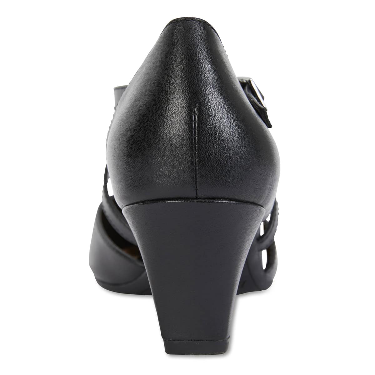 Adison Heel in Black Leather