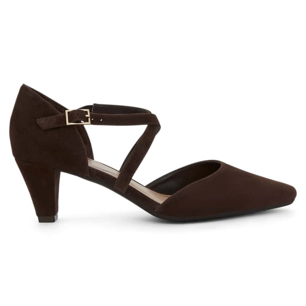 Adison Heel in Chocolate  Suede