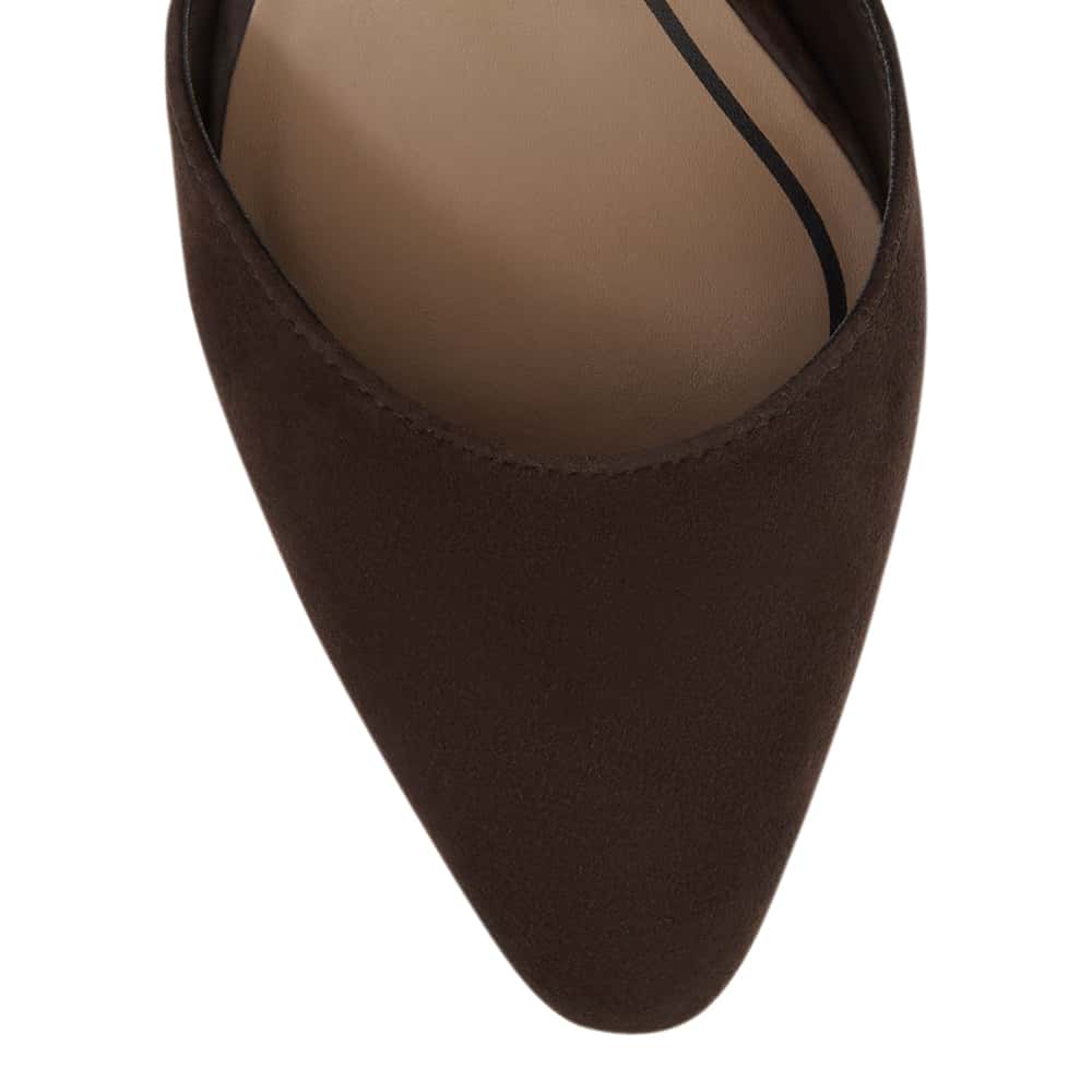 Adison Heel in Chocolate  Suede