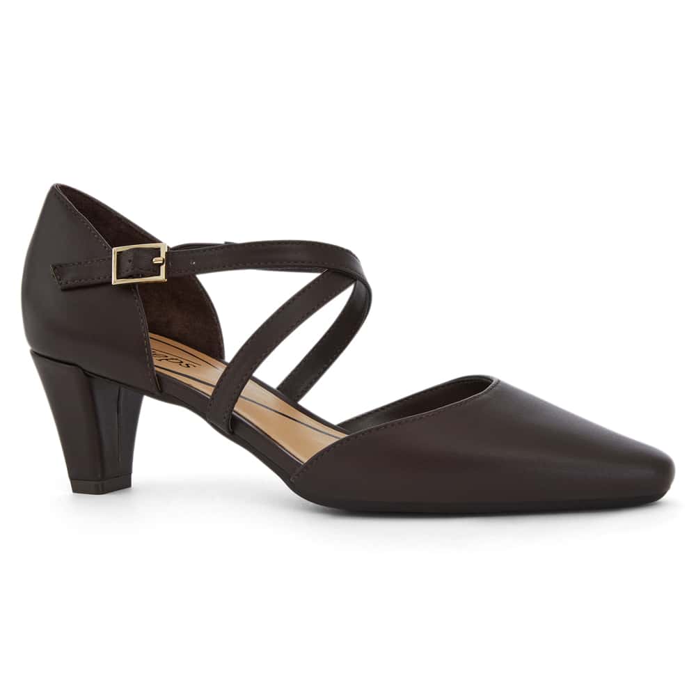 Adison Heel in Chocolate  Fabric