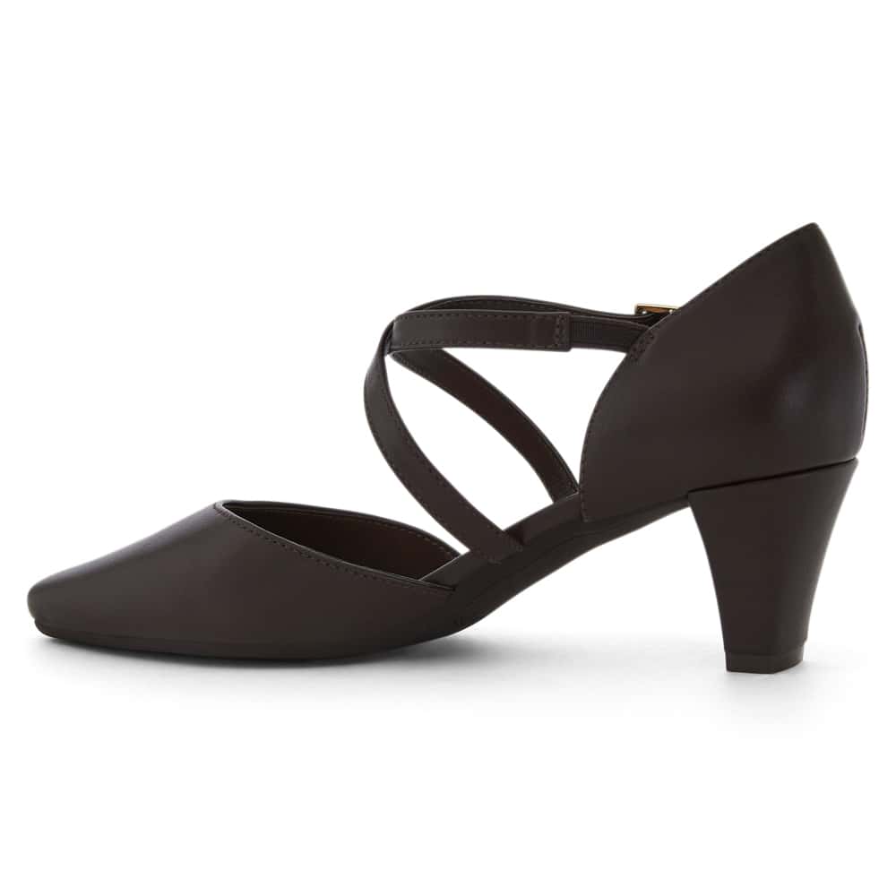 Adison Heel in Chocolate  Fabric