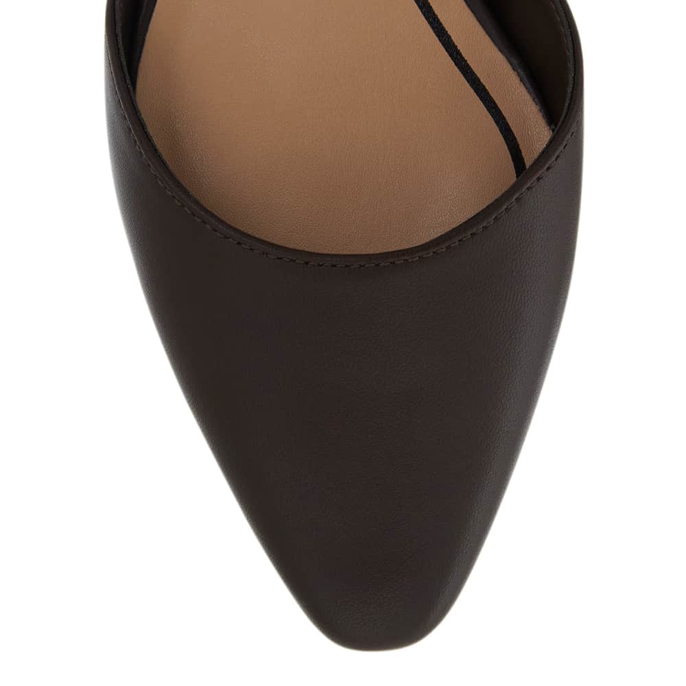 Adison Heel in Chocolate  Fabric