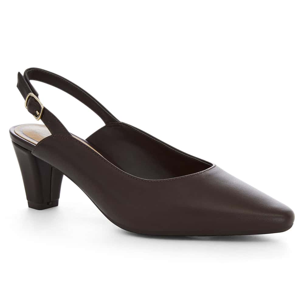 Agatha Heel in Chocolate Glove Leather