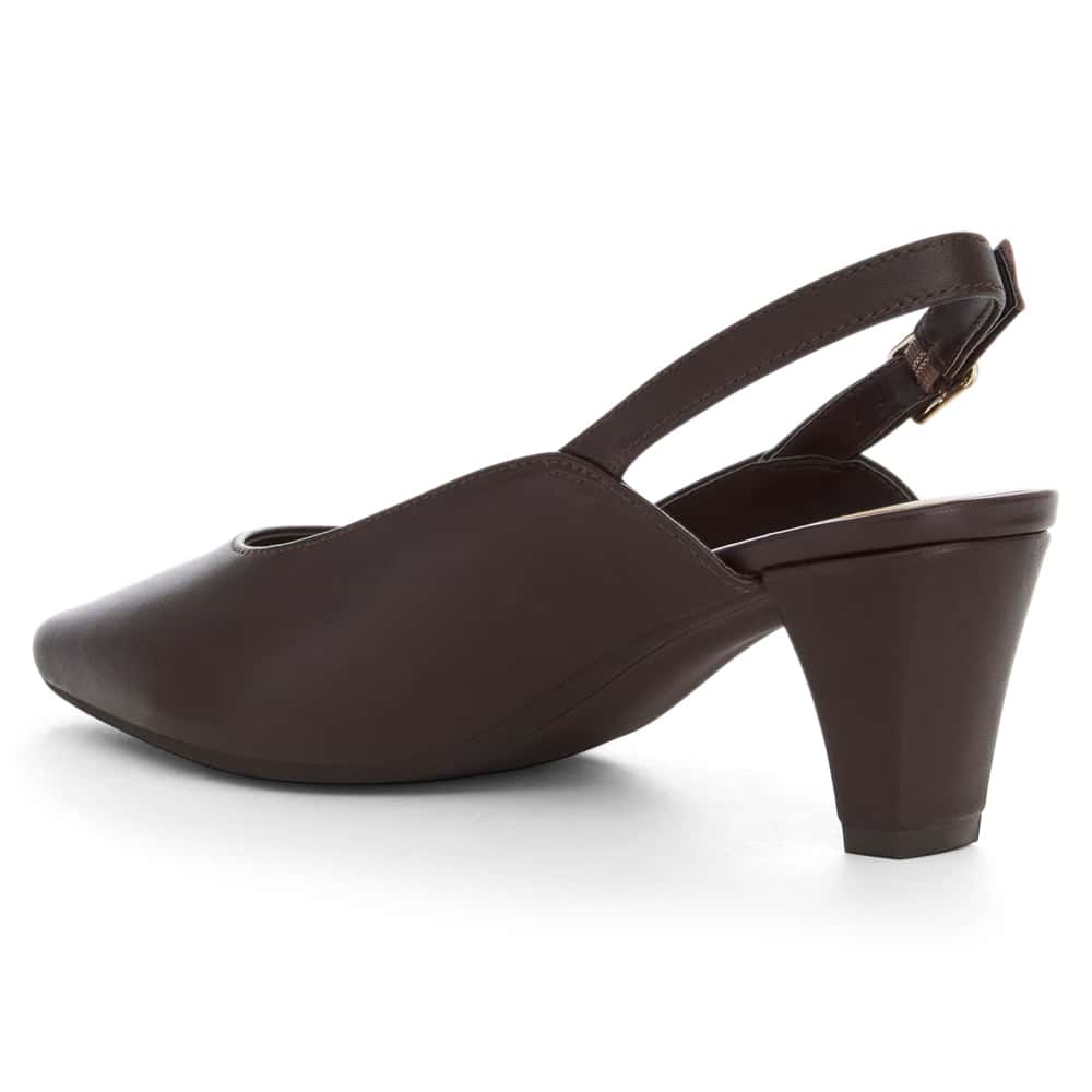 Agatha Heel in Chocolate Glove Leather