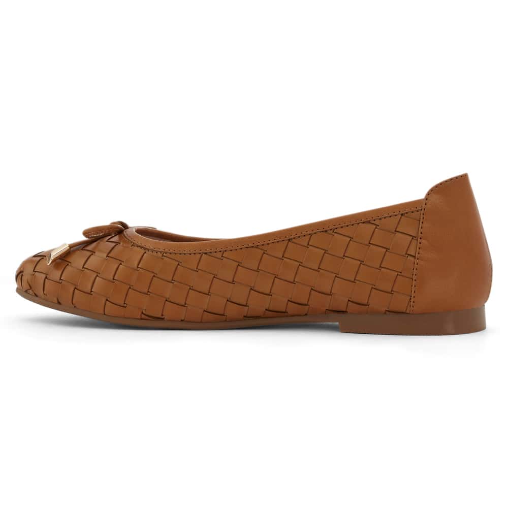 Alison Ballet Flat in Tan Leather